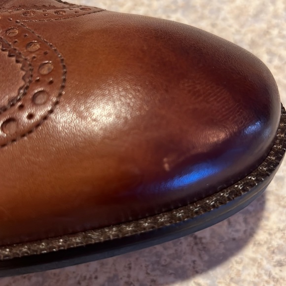 Cole Haan Mens Brown Wingtip Leather Oxfords - Picture 10 of 11